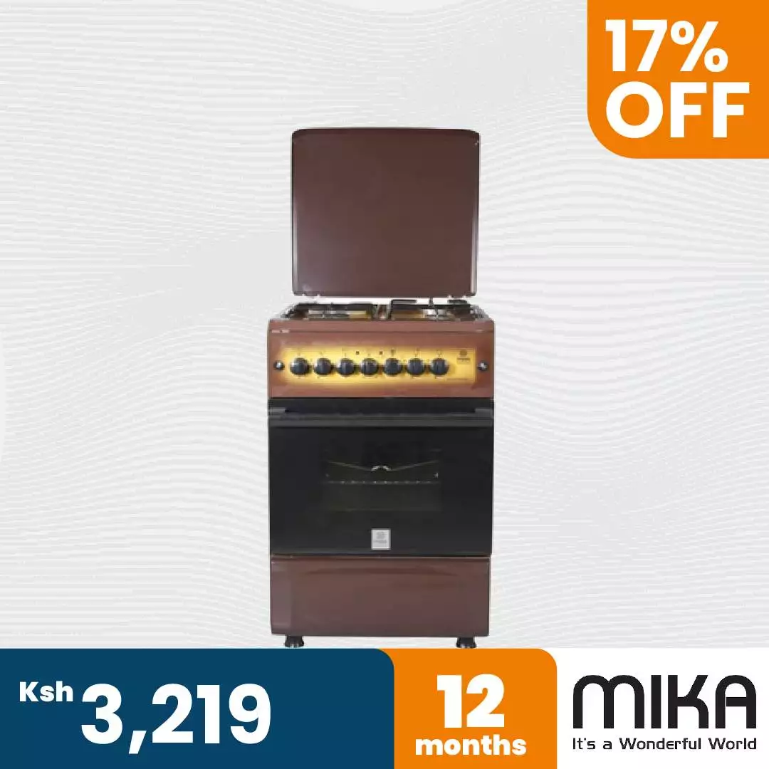 Standing Cooker, 50cm X 55cm, 3 + 1, Dark Brown