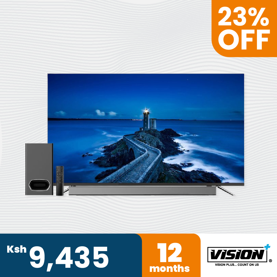 Vision Plus 65' 4K Frameless V+ OS Smart Tv + Vision Plus Sound Pro 160W RMS
